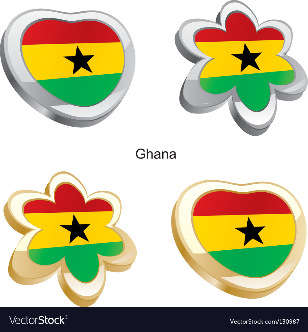 Flag of ghana Royalty Free Vector Image - VectorStock