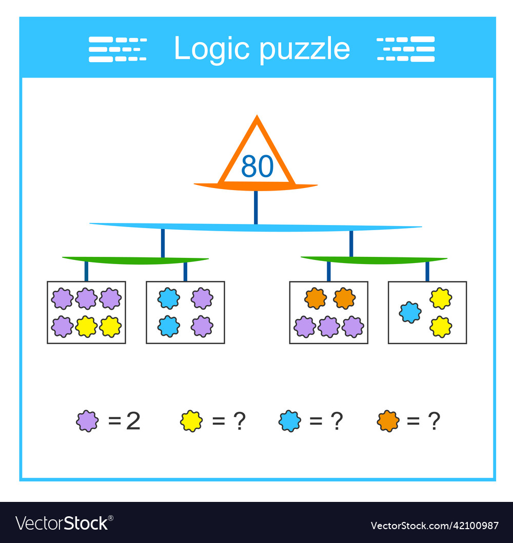 Logic puzzle iq training test Royalty Free Vector Image