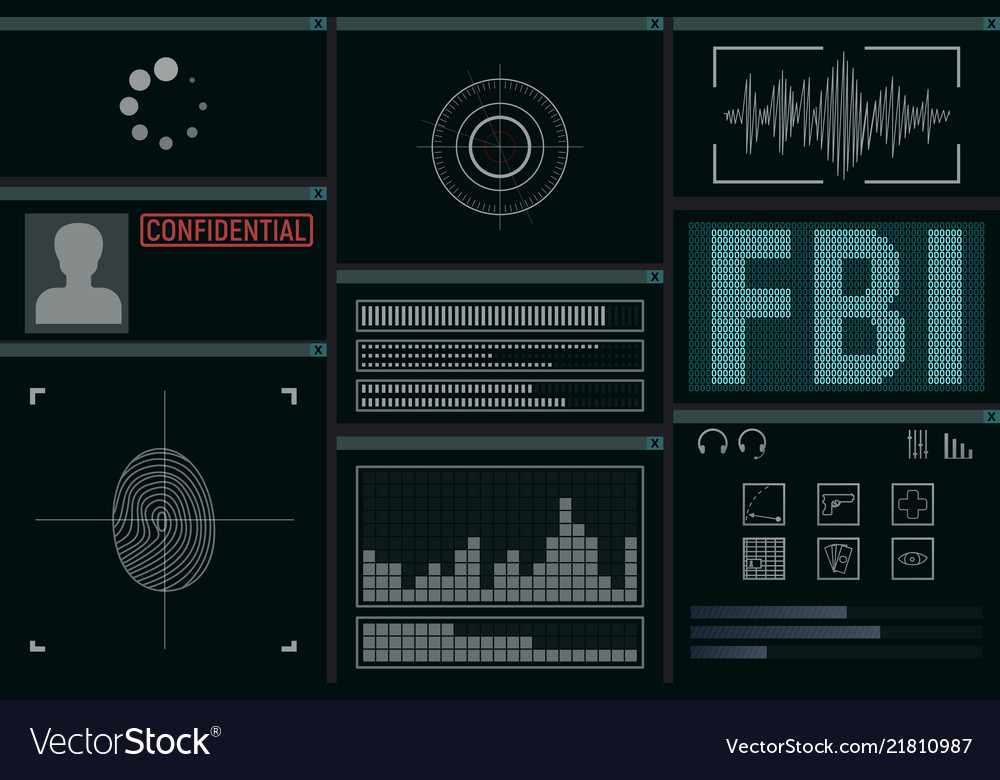 Software for the fbi Royalty Free Vector Image