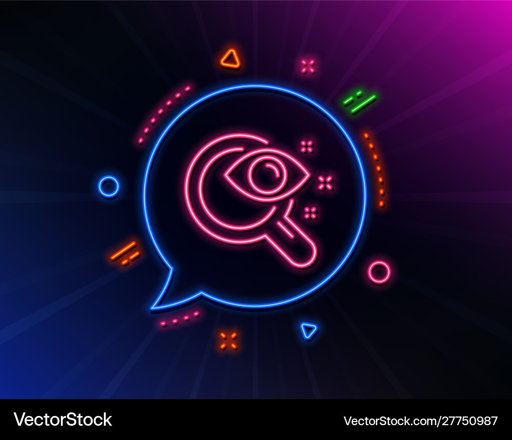 Vision test line icon eyesight check sign Vector Image