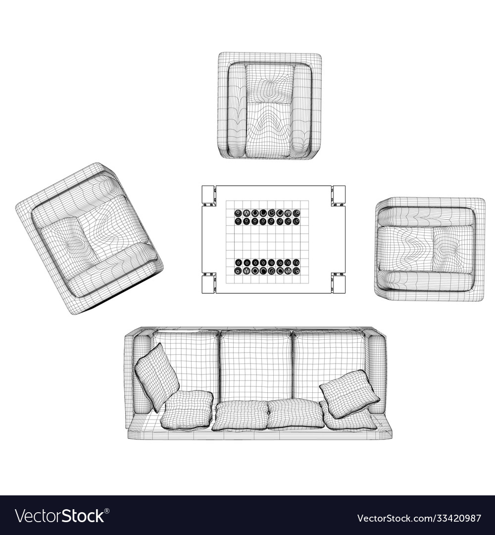 Диван вид сверху рисунок
