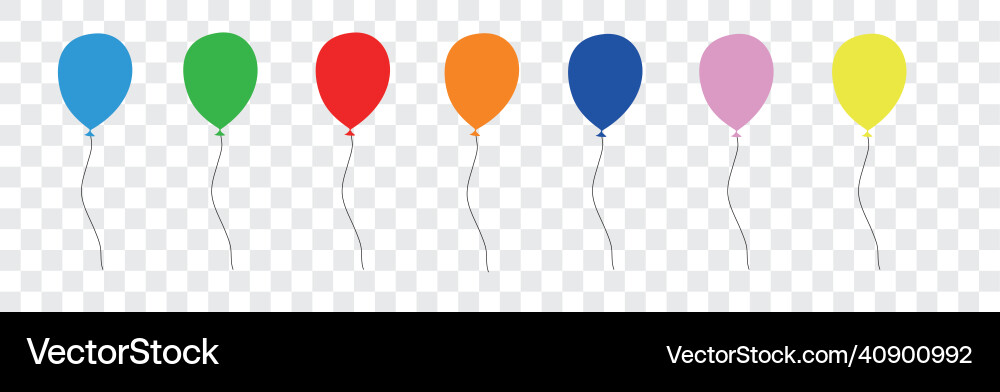 Colored balloons Royalty Free Vector Image - VectorStock