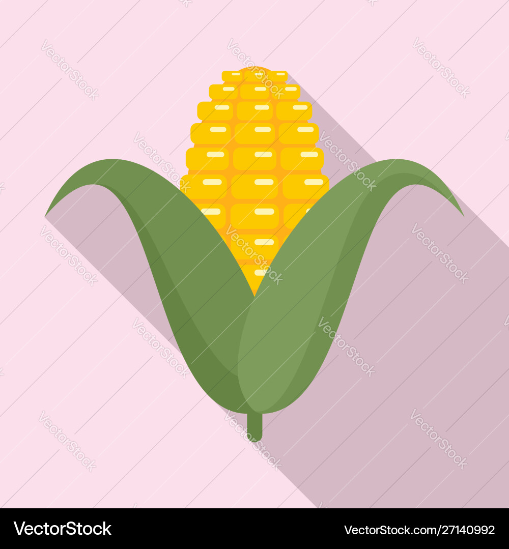 Field corn icon flat style Royalty Free Vector Image