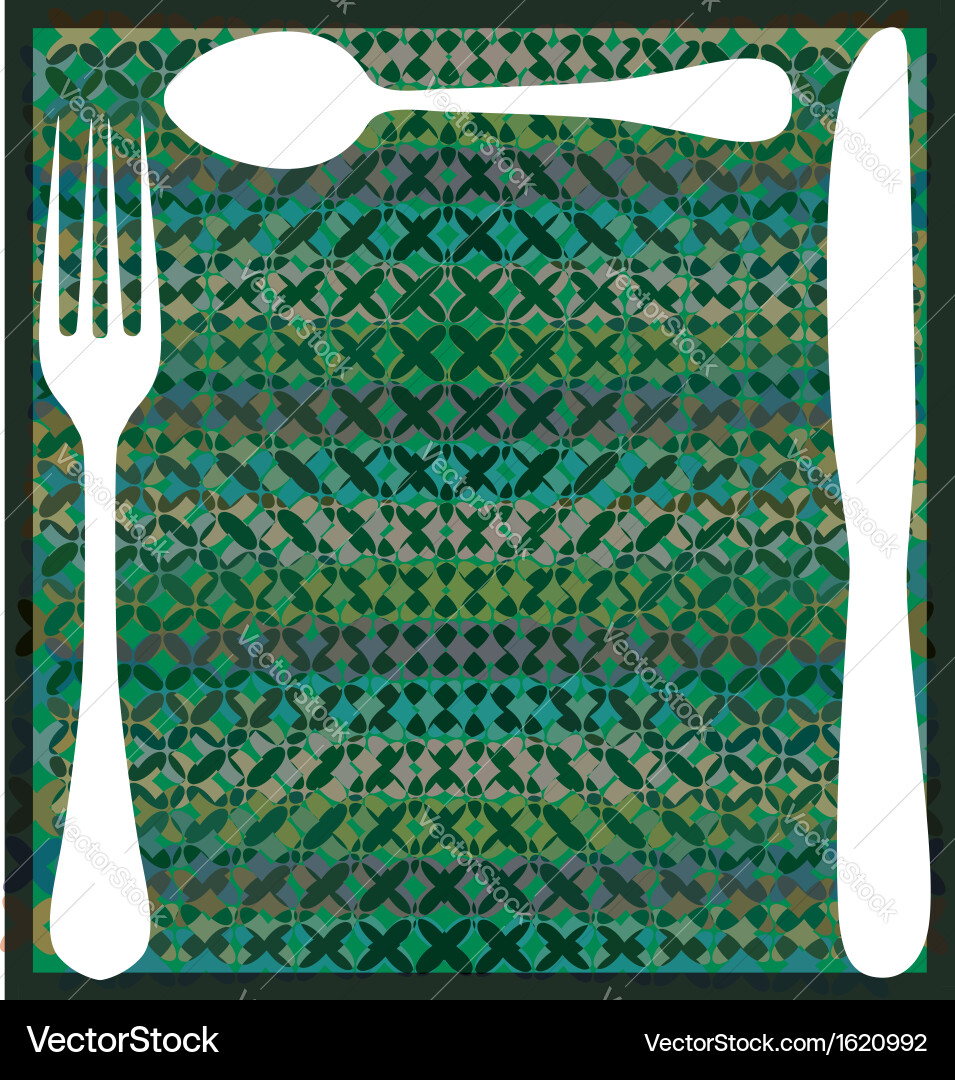 Fork spoon and knife Royalty Free Vector Image