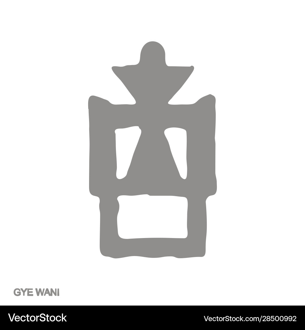 Monochrome Icon With Gye Wani Royalty Free Vector Image