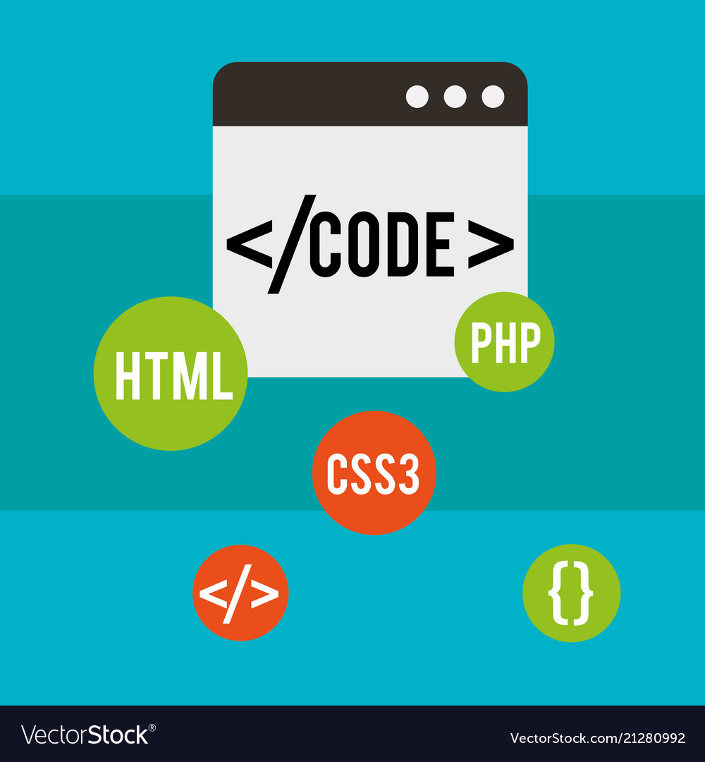 Program coding website Royalty Free Vector Image