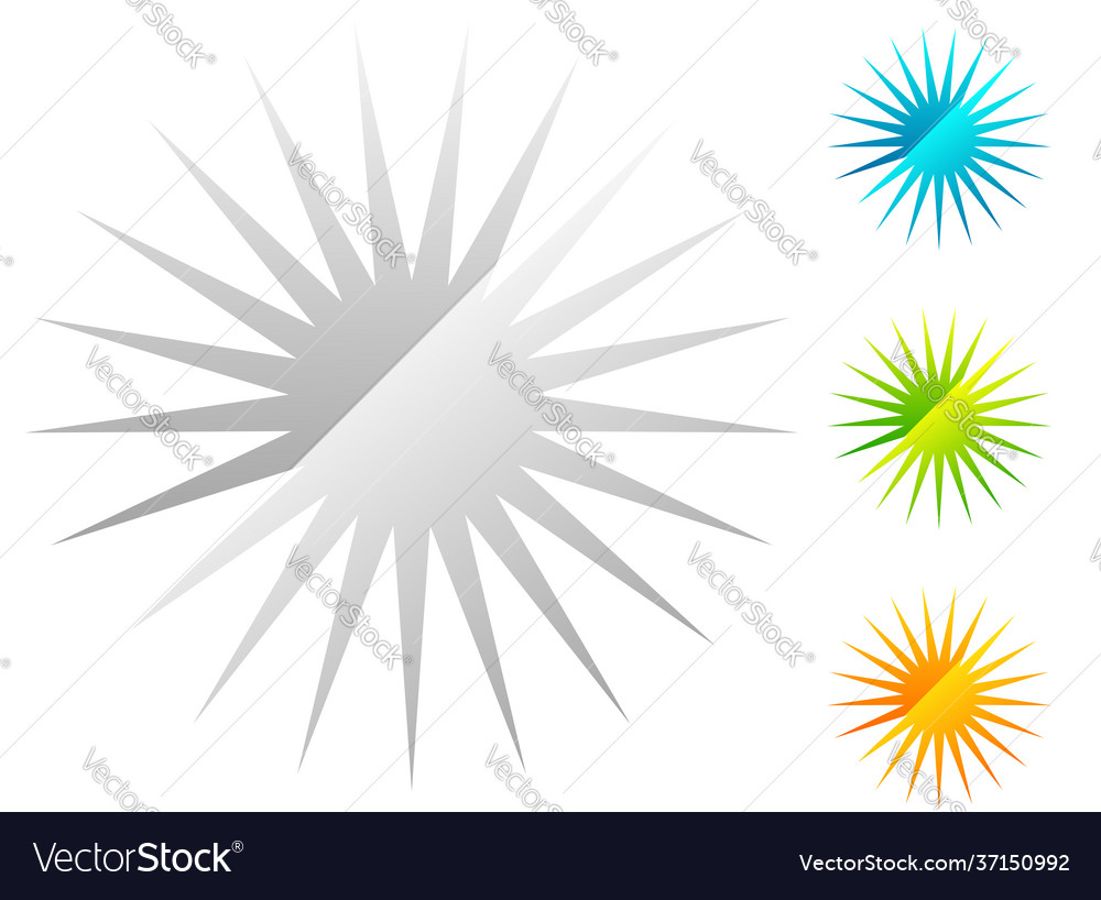 Star starburst sunburst icon symbol radial shape Vector Image