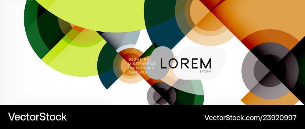 Circle geometric composition abstract background Vector Image