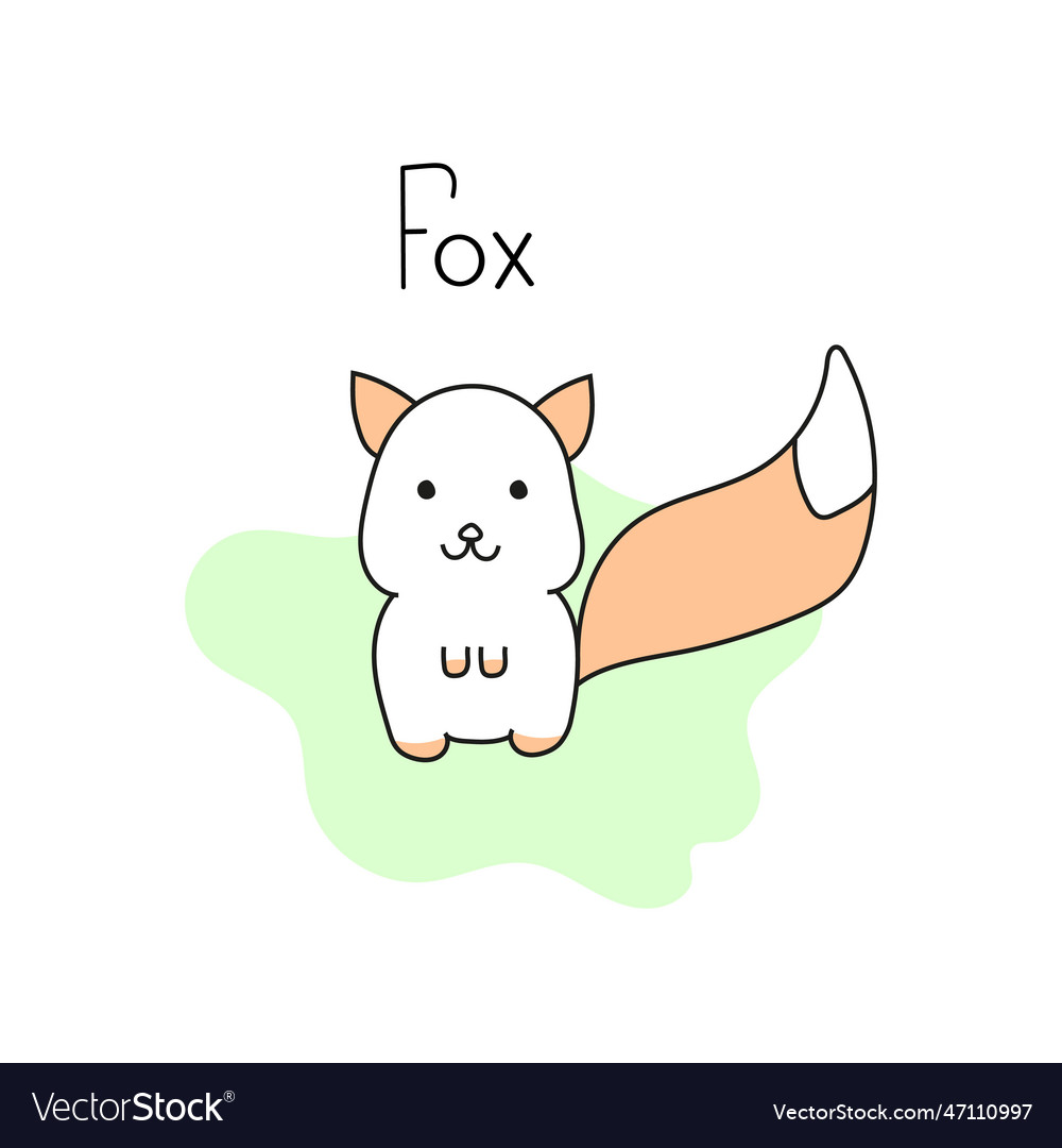 Cute Fox In Doodle Style Royalty Free Vector Image