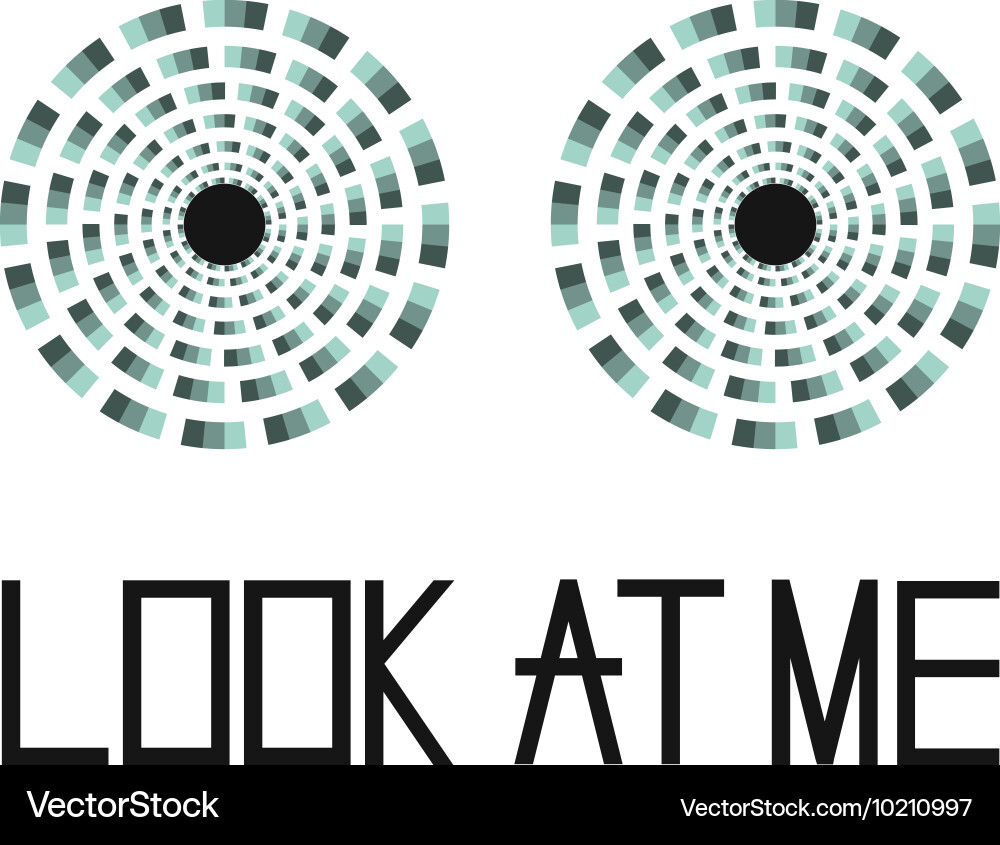 Hypnotic eyes look at me Royalty Free Vector Image