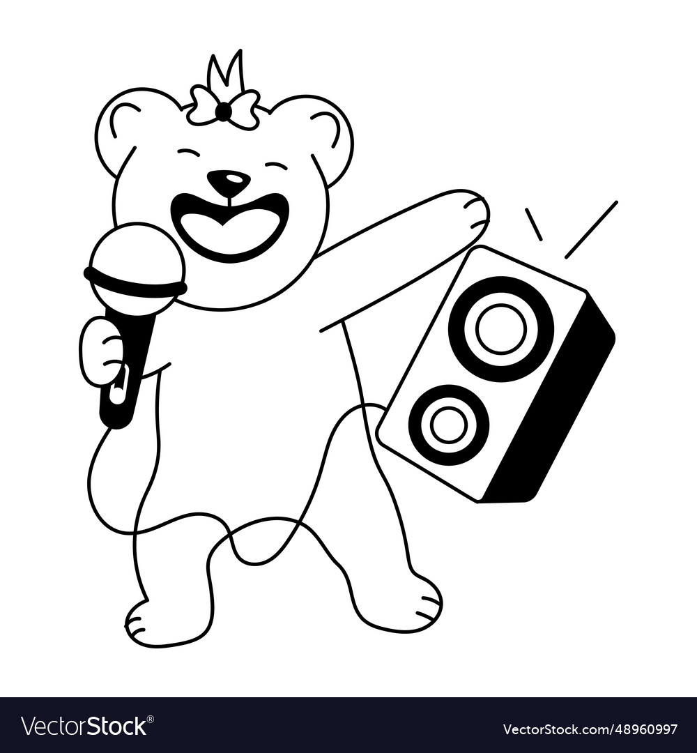 Karaoke performance Royalty Free Vector Image - VectorStock