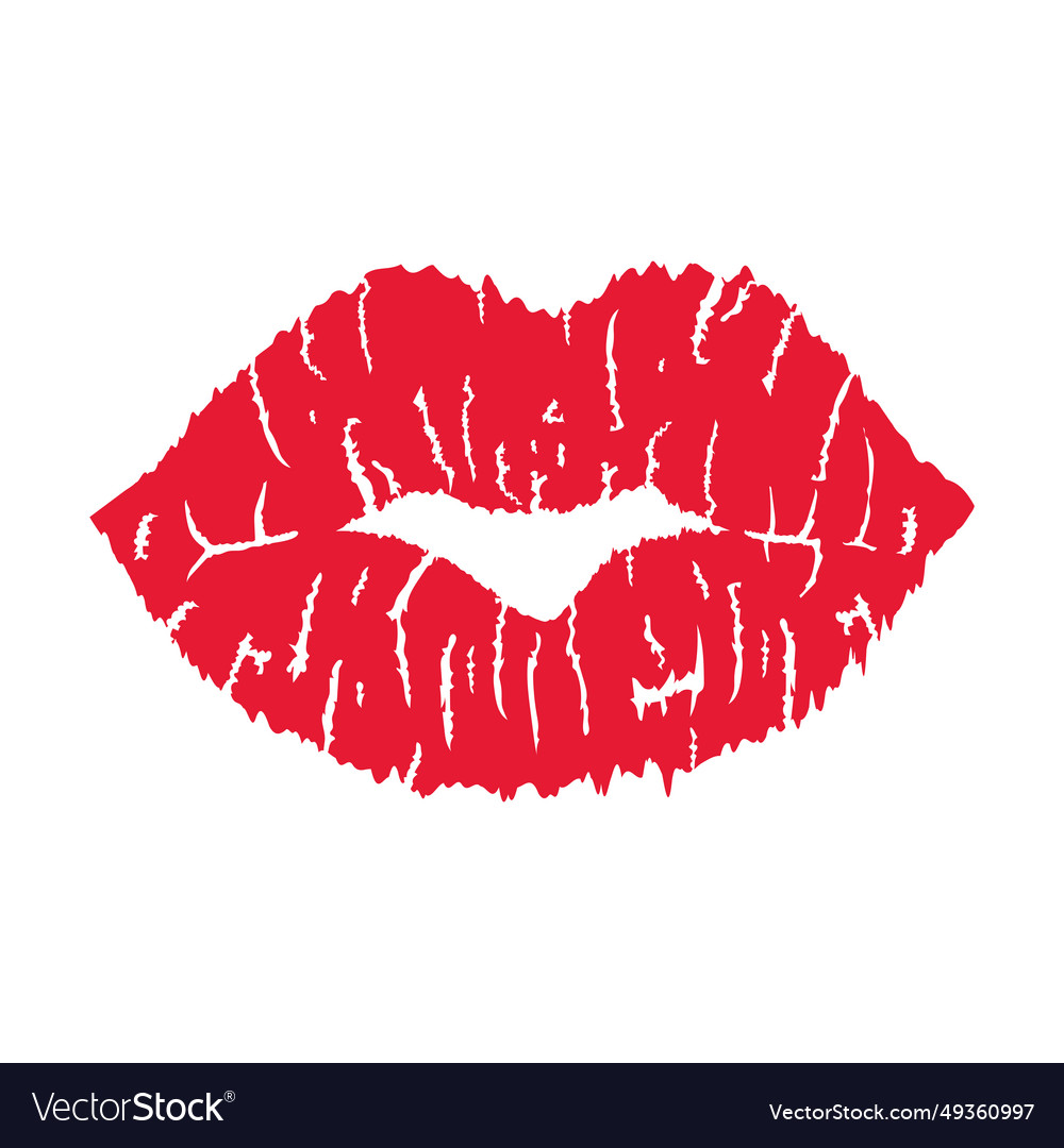 Kiss lips sensual Royalty Free Vector Image - VectorStock