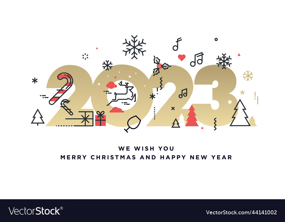 2023 Merry Christmas And Happy New Year Royalty Free Vector 2023 Merry Christmas And Happy New Year Royalty Free Vector