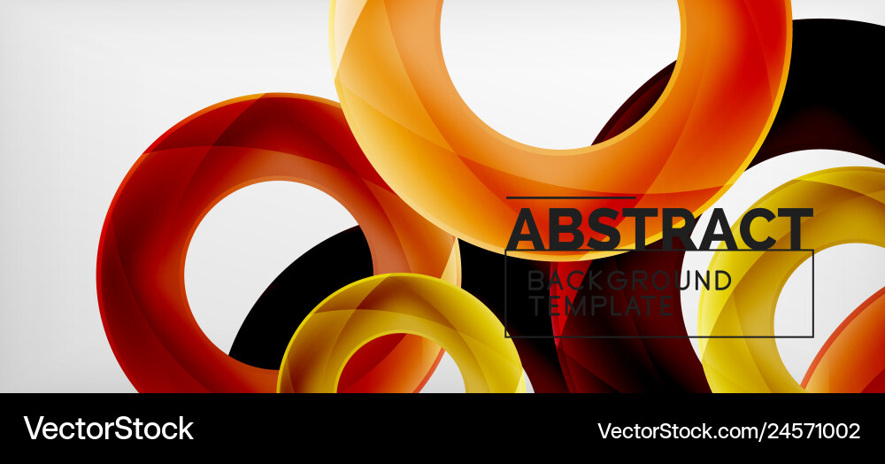 Colorful rings geometric abstract Royalty Free Vector Image