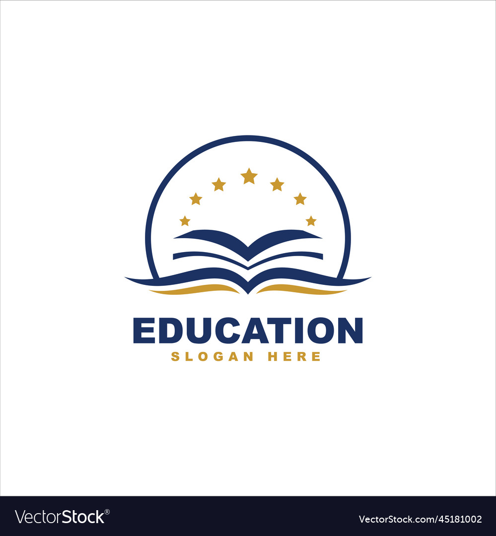 Education Logo Template Design Icon Royalty Free Vector