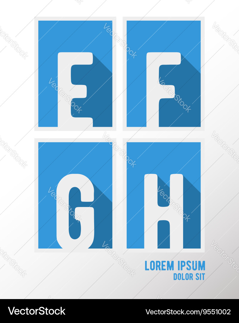 Font long shadow Royalty Free Vector Image - VectorStock