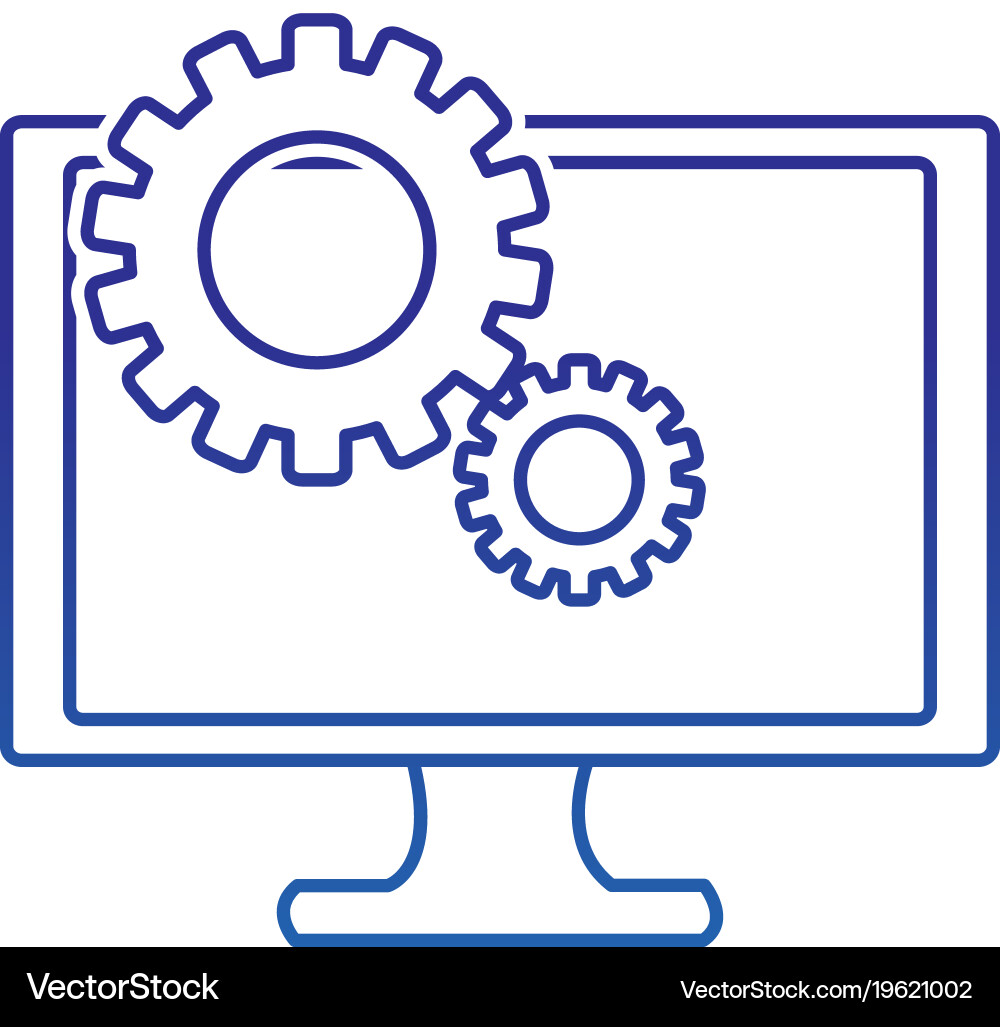 Isolated computer design Royalty Free Vector Image