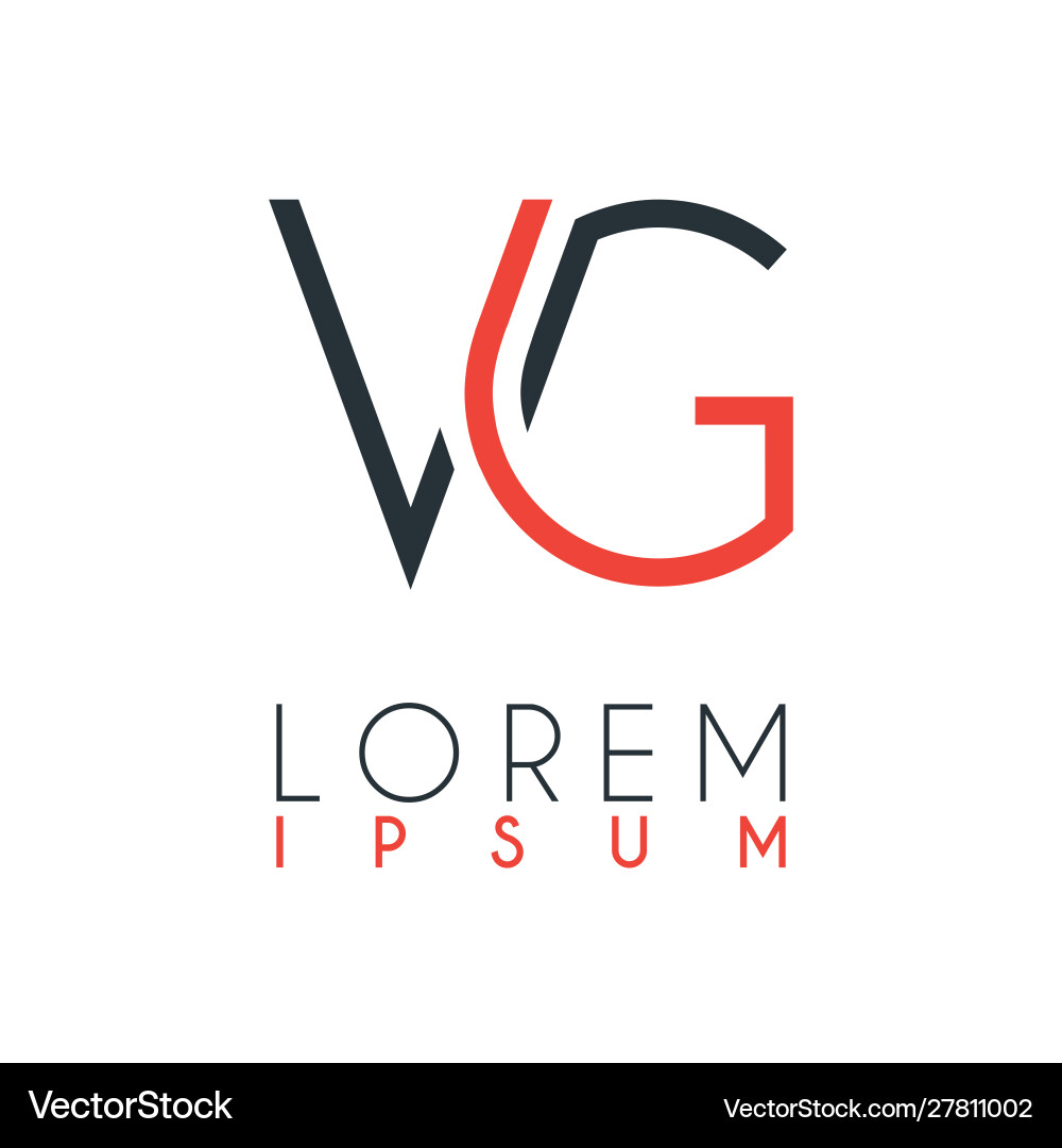 Logo Between Letter V And Letter G Or Vg Vector Image