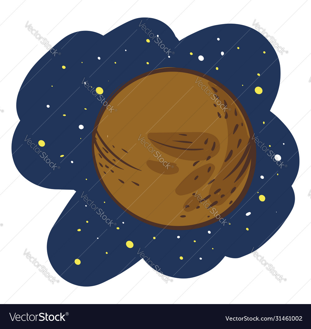 Mercury planet on white background Royalty Free Vector Image