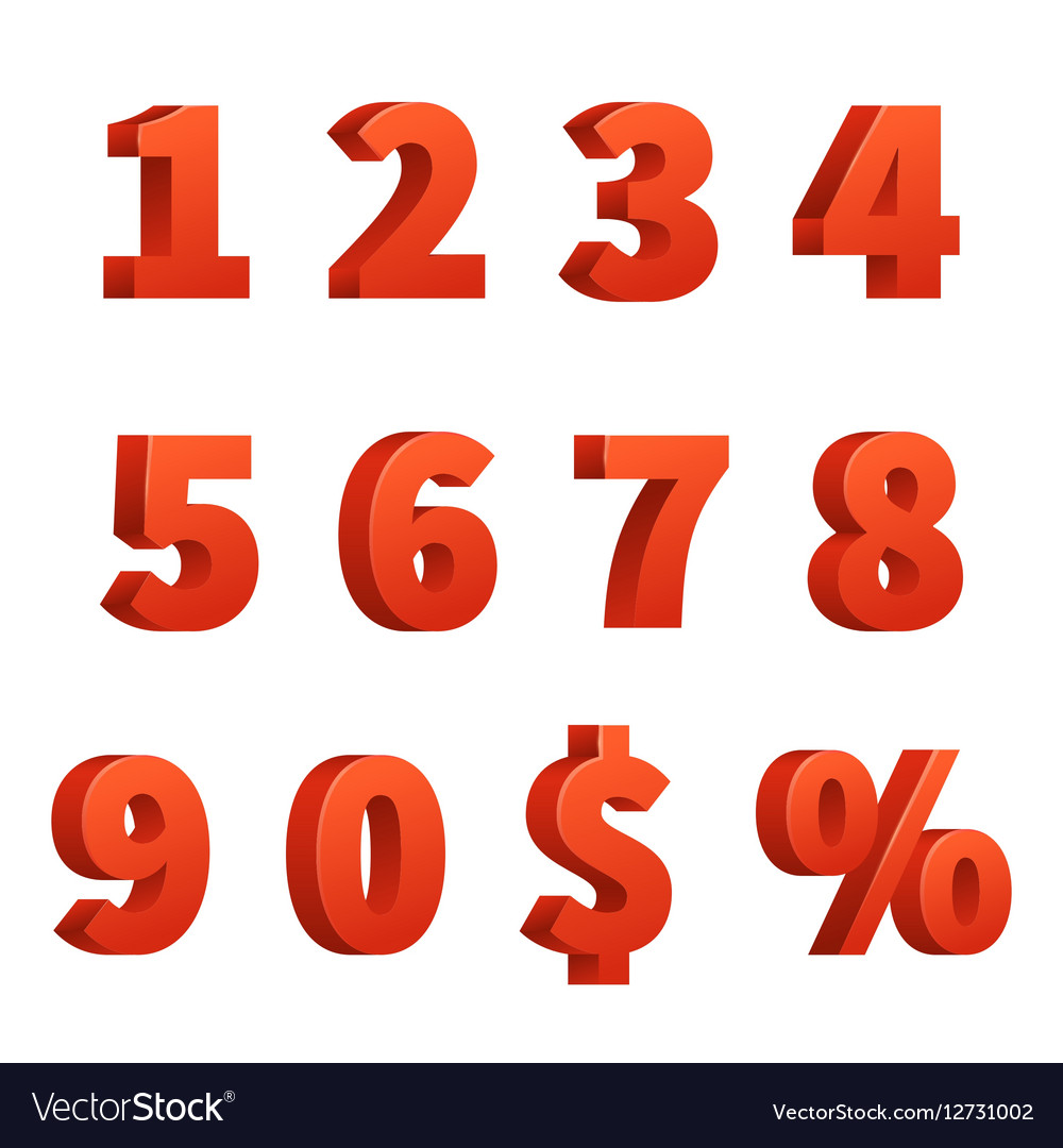 3d number one Royalty Free Vector Image - VectorStock