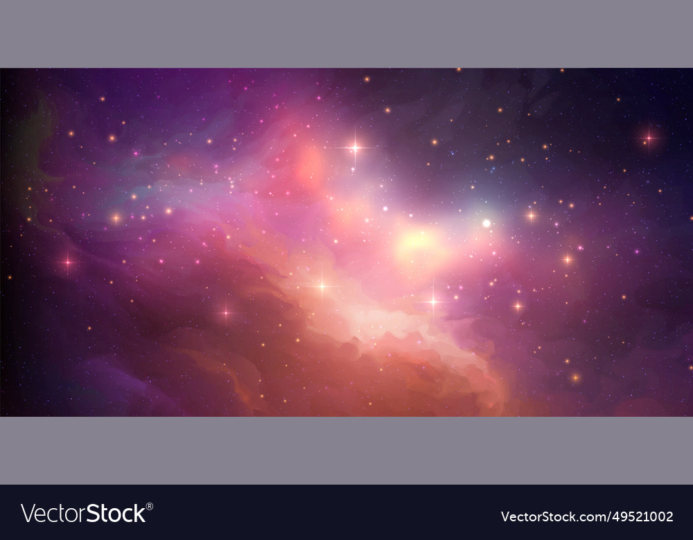 Space background with realistic nebula Royalty Free Vector