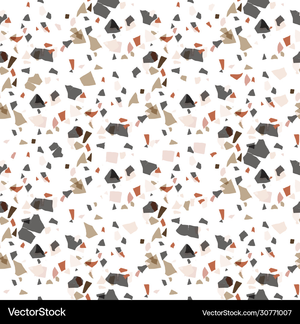 Abstract terrazzo seamless pattern Royalty Free Vector Image