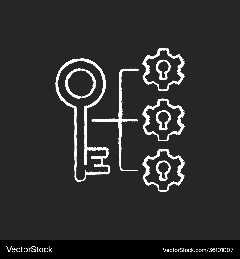 Breaking down problems chalk white icons set Vector Image