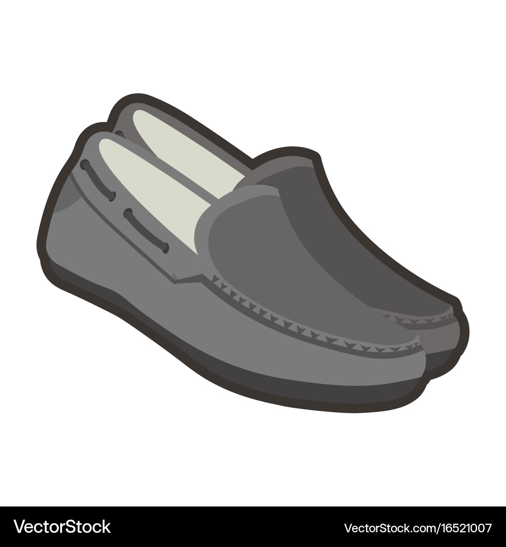 Gray male shoes Royalty Free Vector Image VectorStock