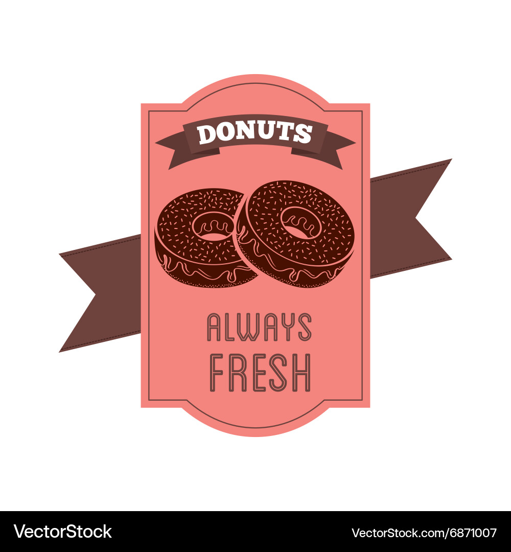 Sweet donuts design Royalty Free Vector Image - VectorStock