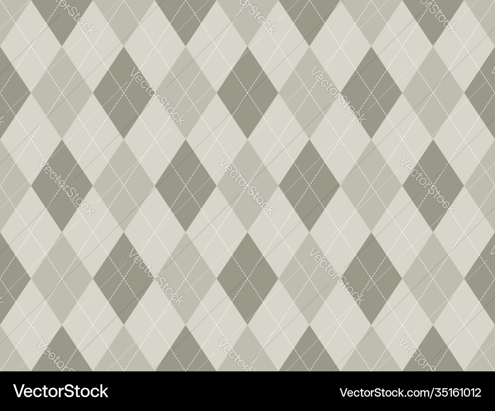 Argyle pattern seamless fabric texture background Vector Image