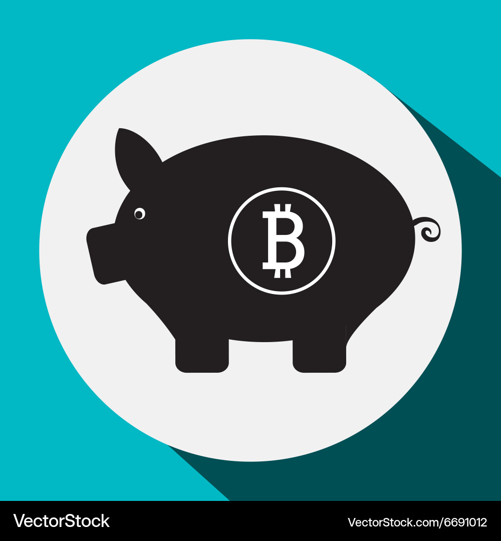 Bitcoin virtual money Royalty Free Vector Image