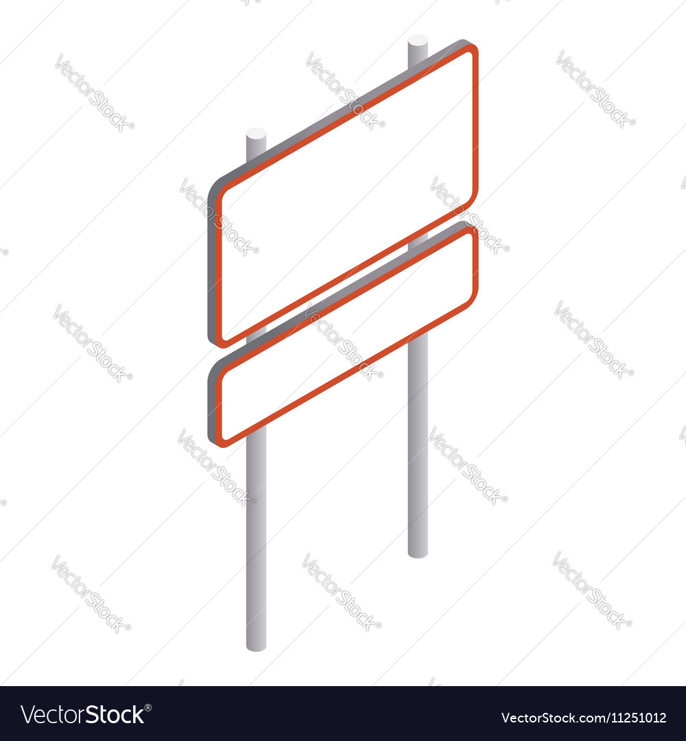 Download Rectangular road sign icon isometric 3d style Vector Image