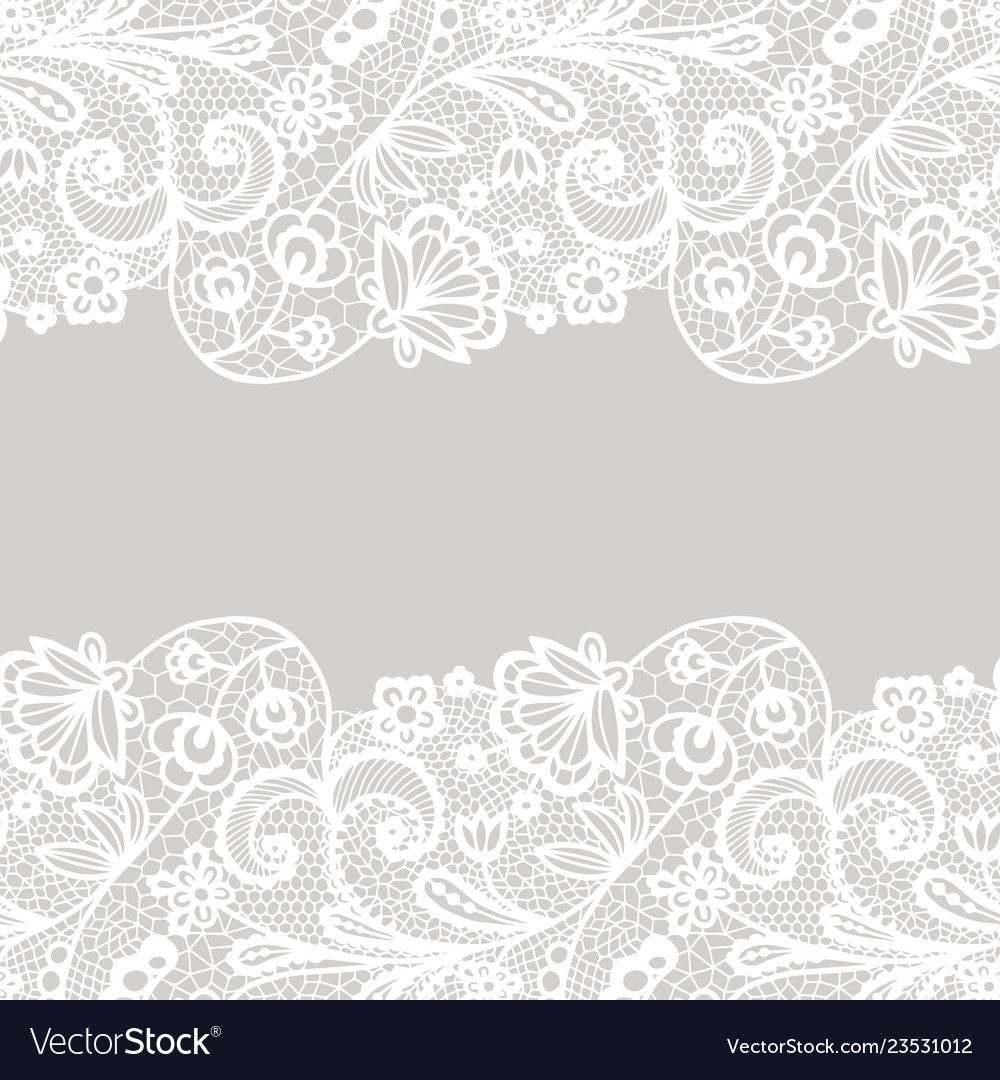 seamless lace border invitation card royalty free vector