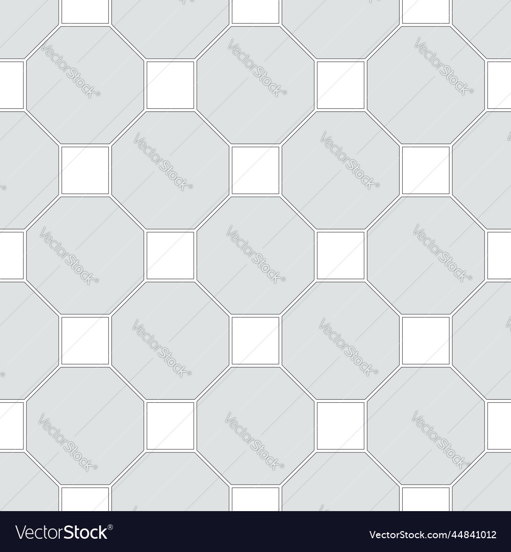 Seamless pattern of paving slabs squares hexagons Vector Image