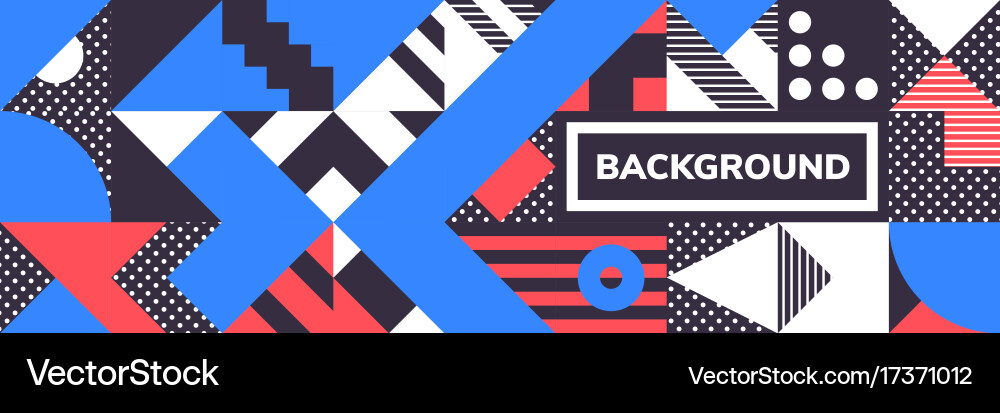 Simple Banner Square Modules Royalty Free Vector Image