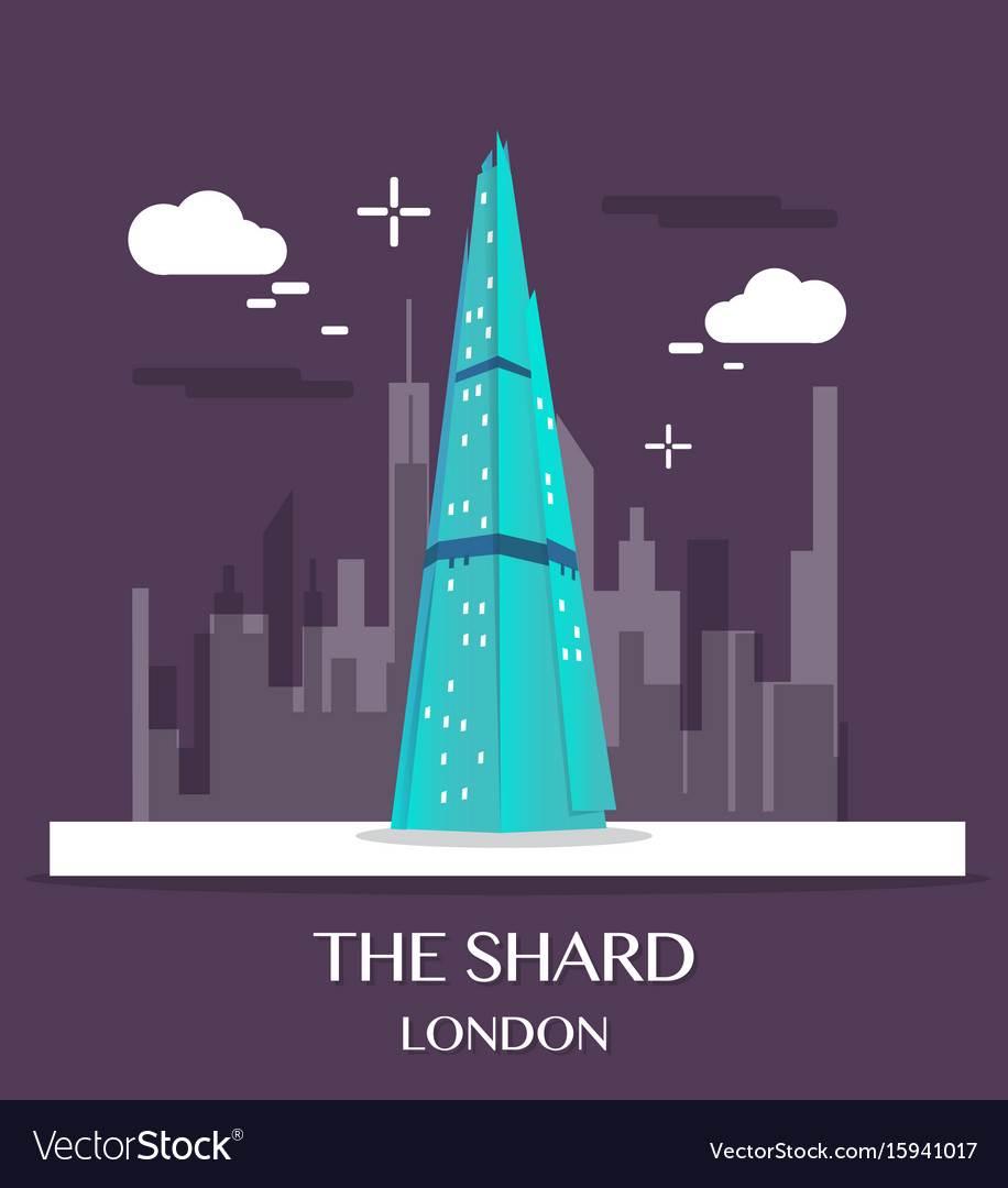 Famous london landmark the shard Royalty Free Vector Image