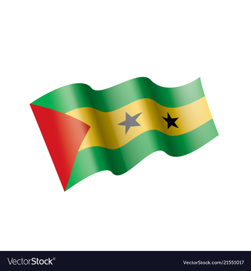 Sao tome and principe flag Royalty Free Vector Image