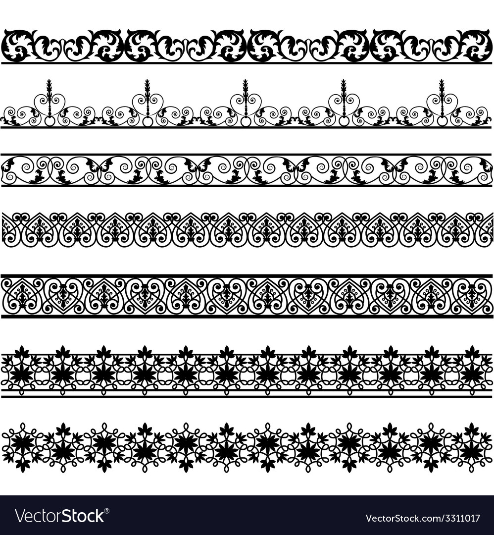 Set borders Royalty Free Vector Image - VectorStock