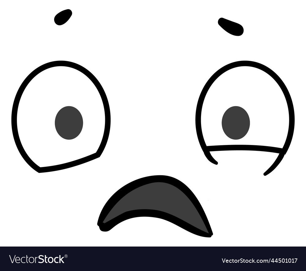 Premium Vector  Anguished face shocked scared expression comic emotion