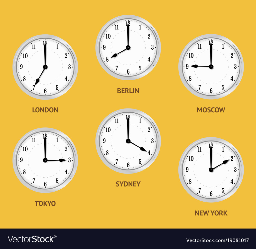 World time zones Royalty Free Vector Image - VectorStock