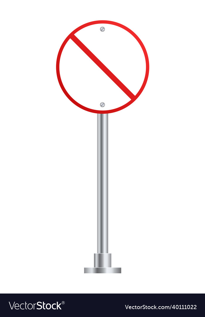 Restriction road sign empty red circle Royalty Free Vector