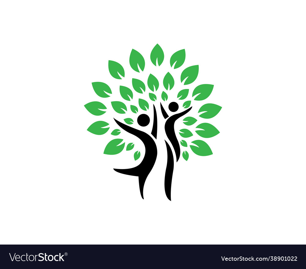 Wellness and health logo Royalty Free Vector Image