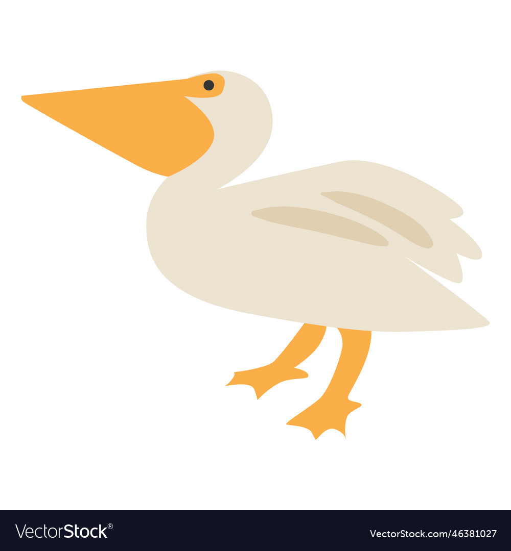 Bird seagull flat Royalty Free Vector Image - VectorStock