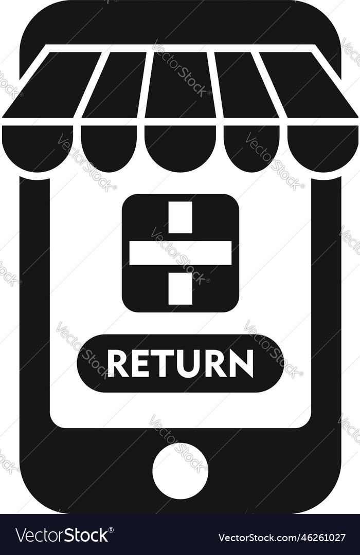 Box return icon simple parcel delivery Royalty Free Vector