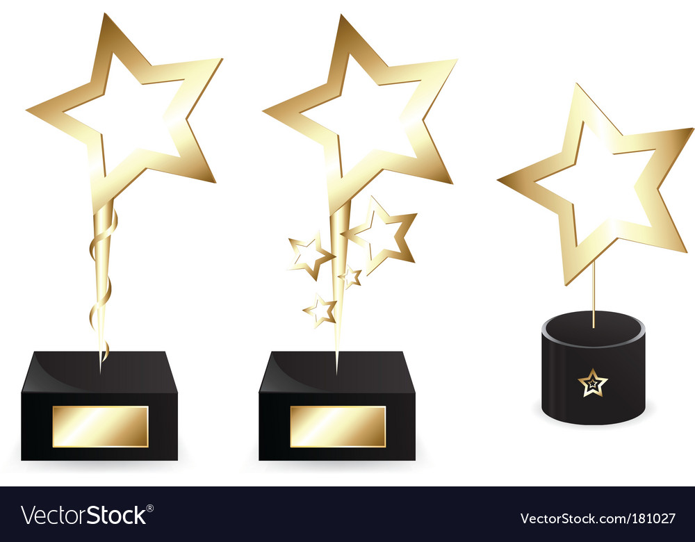 Golden Awards Royalty Free Vector Image - Vectorstock