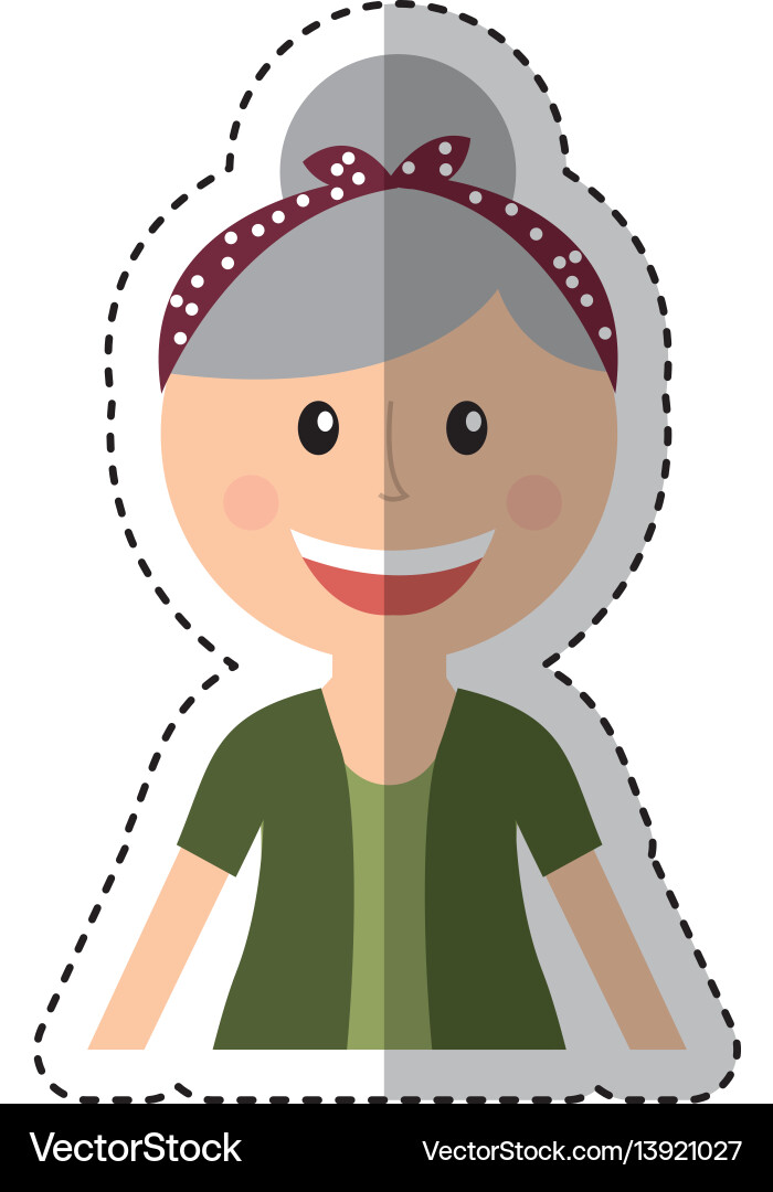 Grandmother avatar character icon Royalty Free Vector Image