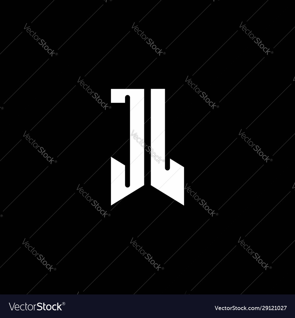 Jl logo monogram with emblem style isolated Vector Image