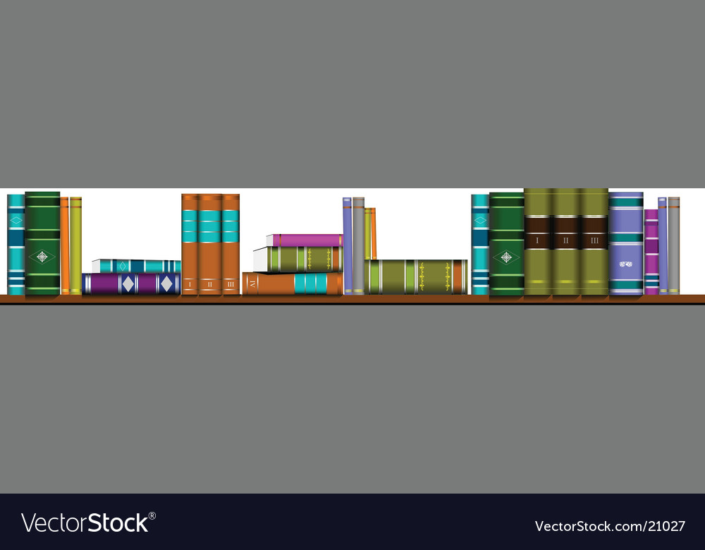 Library Shelf Book Royalty Free Vector Image - Vectorstock