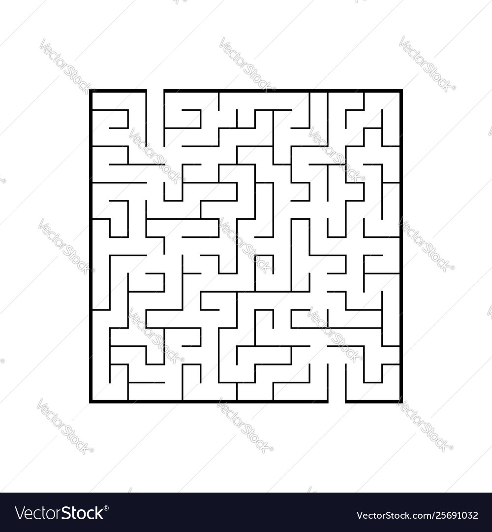 Abstract labyrinth educational game for kids Vector Image