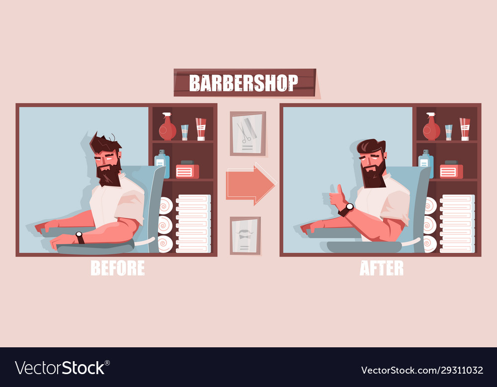 Barbershop Poster Royalty Free Vector Image Vectorstock